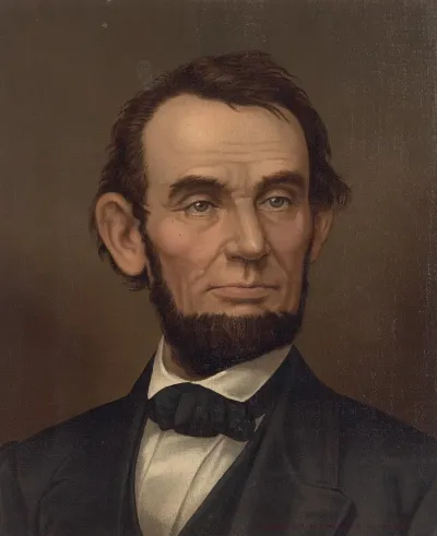 Abraham Lincoln Bust Portrait With Beard
