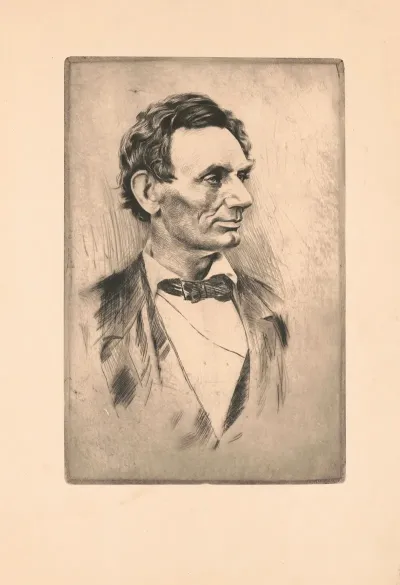 Abraham Lincoln Bust Portrait Without Beard