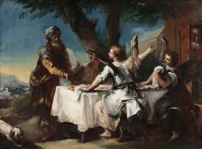 Abraham Welcoming The Three Angels