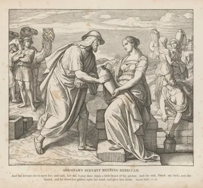 Abrahams Servant Meeting Rebeccah