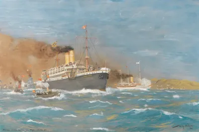 Abreise Von S M Des Kaisers Von Vigo 16 Marz 1904