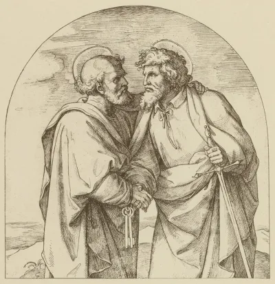 Abschied Der Apostel Petrus Und Paulus