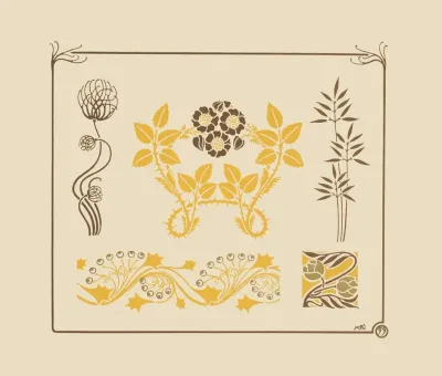 Abstract Design Based On Flowers And Thorns