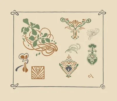 Abstract Design Based On Leaves And Organic Shapes