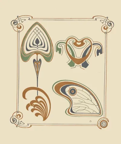 Abstract Design Based On Wings And Leaf Shapes