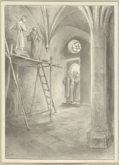 Abt Albrecht Uberrascht Diether Beim Malen