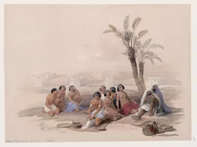 Abyssinian Slaves Resting At Korti Nubia