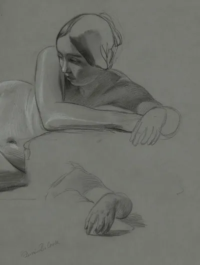 Academic Nude Of A Reclining Woman