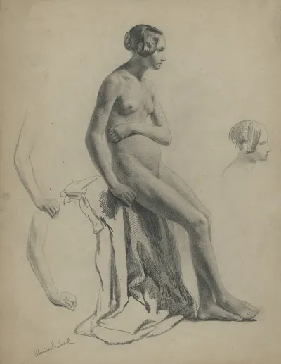 Academic Nude Of A Seated Woman