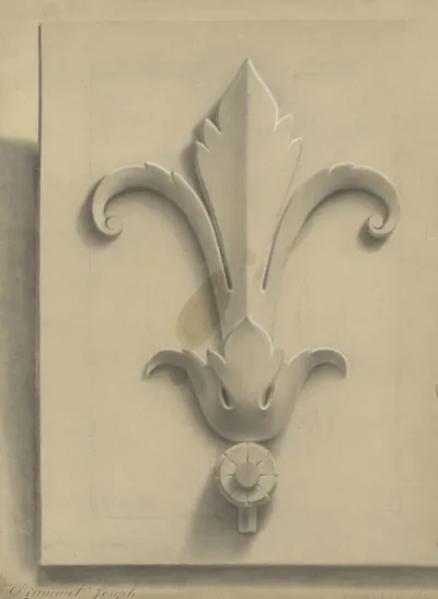 Academic Ornament Study Fleur De Lis