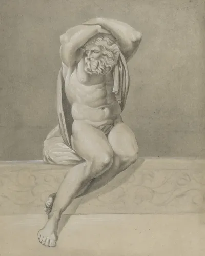 Academic Study After Carracci Seated