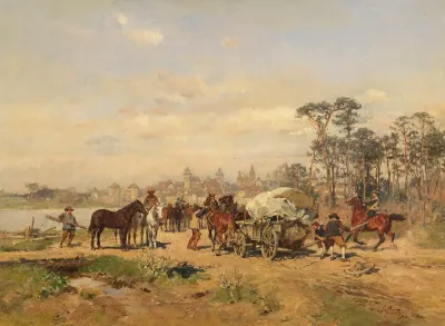 Achsbruch Auf Der Strase Nach Rothenburg