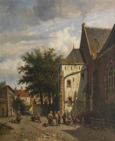 Achter De Westerkerk In Enkhuizen