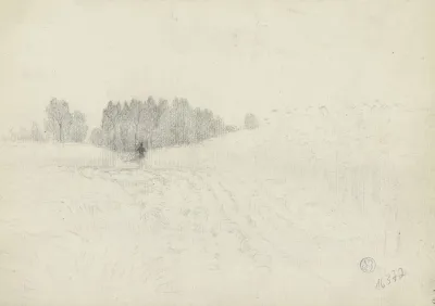 Ackerlandschaft Mit Vogelscheuche