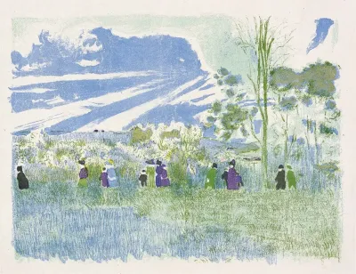 Across The Fields Plate Three From Landscapes And Interiors