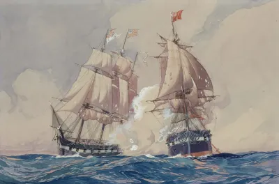 Action Between The U S S Ranger And The H M S Drake Revolutionary War