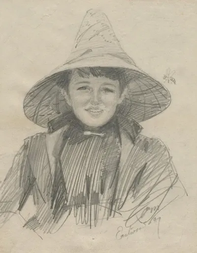 Ada Lymon Woman In A Large Hat 2