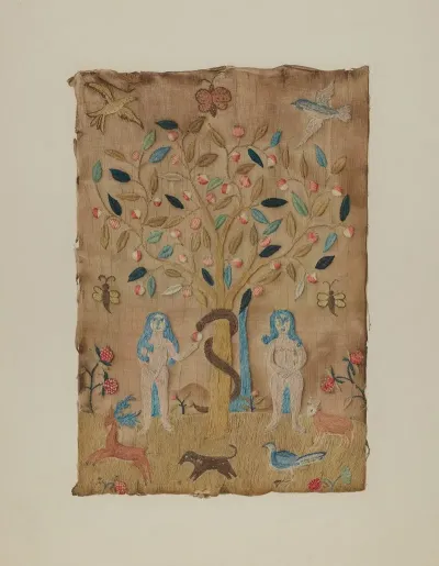 Adam Eve Embroidered Picture 2
