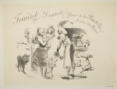 Address Card Of The Parisian Dentist Feindel