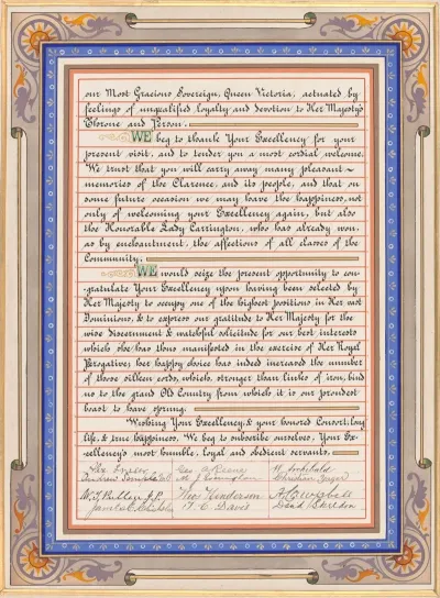 Addresses Presented To Lord Carrington Governor Of New South Wales Pl 05