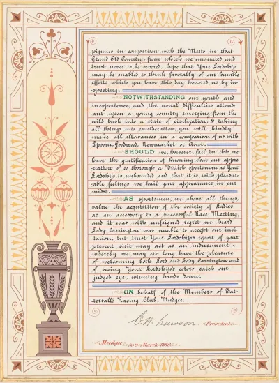 Addresses Presented To Lord Carrington Governor Of New South Wales Pl 08