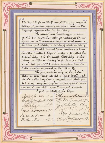 Addresses Presented To Lord Carrington Governor Of New South Wales Pl 14