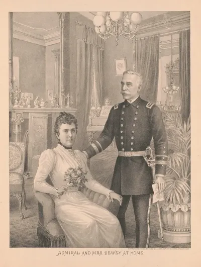 Admiral George Dewey And Mrs Susan Boardman Goodwin Dewey At Home