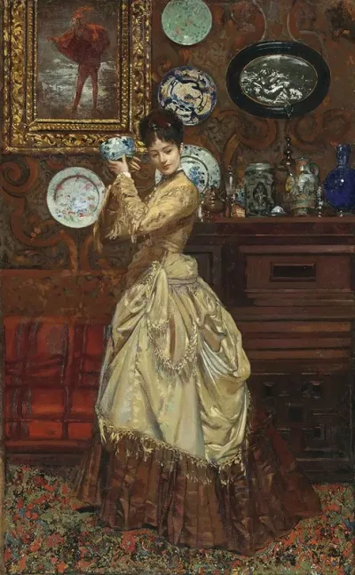 Admiring The Porcelain