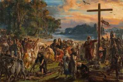 Adoption Of Christianity 965 Ad From The Series History Of Civilization In Poland