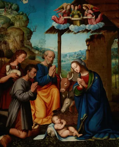 Adoration Of The Shepherds Adoration Of The Child By Mary St Joseph And Shepherds