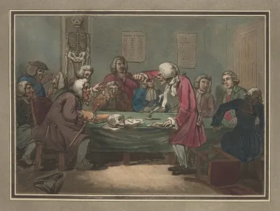 Adventures Of Roderick Random Rodericks Examination At Surgeons Hall