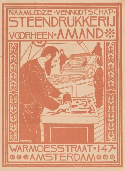 Advertentie Van Steendrukkerij Voorheen Amand