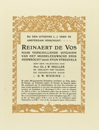 Advertentie Voor Reinaert De Vos