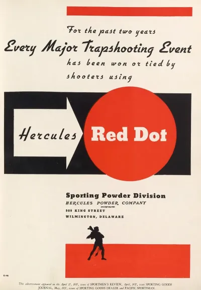 Advertisement For Hercules Red Dot Sporting Powder