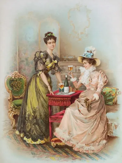 Advertising Poster For A Bottled Beverage