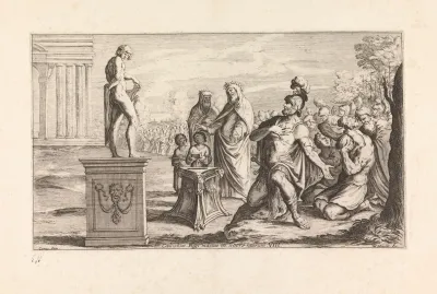 Aeneas Offering A Sacrifice To The Gods Coelicolum Regi Mactat In Littore Taurum