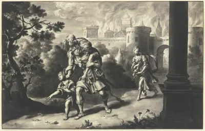 Aeneas Rettet Anchises Aus Dem Brennenden Troja