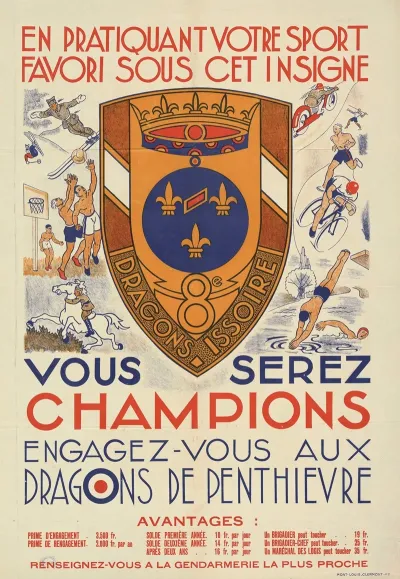 Affiche De Recrutement De Larmee De Vichy 8e Dragons