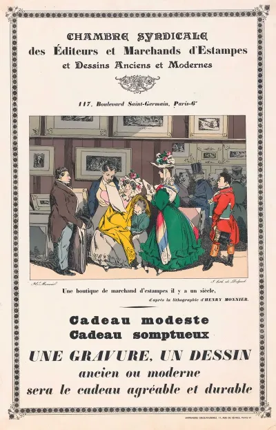 Affiche Van De Chambre Syndicale Des Editeurs Et Marchands Destampes Et Dessins Anciens Et Modernes Te Parijs 2