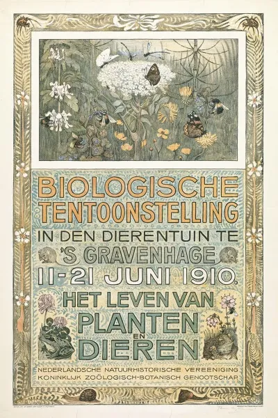 Affiche Voor De Biologische Tentoonstelling In Juni 1910