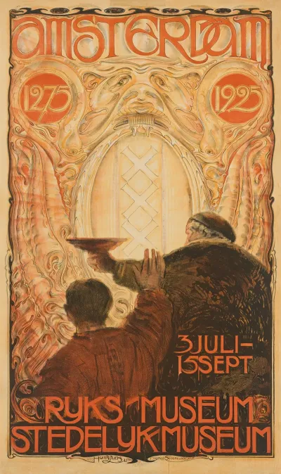 Affiche Voor De Tentoonstelling Amsterdam 1275 1925