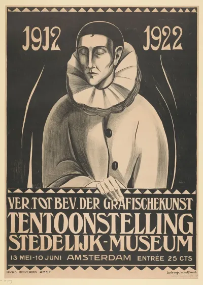 Affiche Voor Een Tentoonstelling In Het Stedelijk Museum Amsterdam 1922