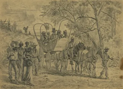 African American Refugees Coming Into The Union Lines Near Culpeper Court House Va