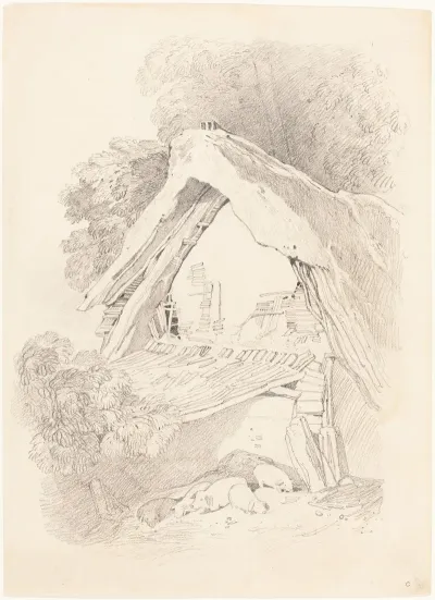 After John Sell Cotman Cottage At Diss