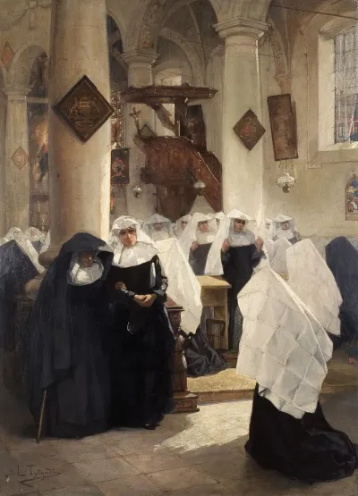 After Mass In The Church Of The Onze Lieve Vrouw Ter Hoye Beguinage In Ghent