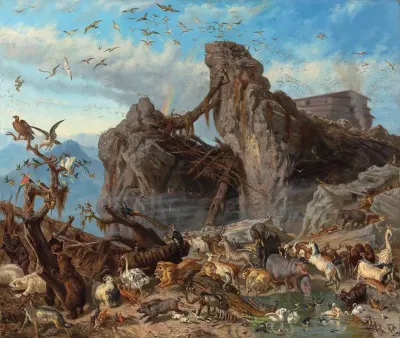After The Flood The Exit Of The Animals From The Ark