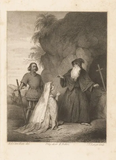 Agnes Van Der Sluis And Witte Van Haemstede At The Priest C 1300