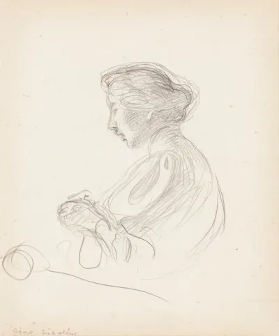 Aino Sibelius At Handicraft