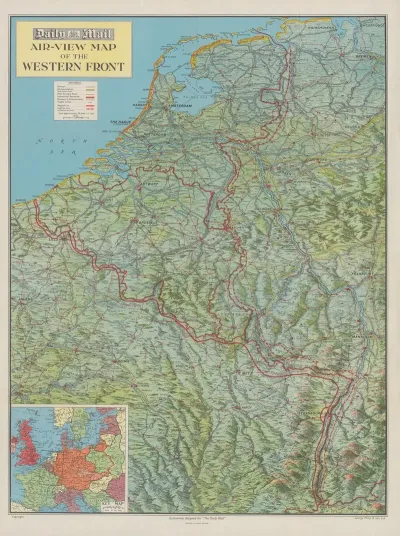Air View Map Of The Western Front