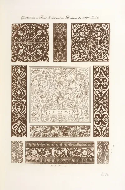 Ajustement De Paves Arabesques Et Broderies Du Xvieme Siecles